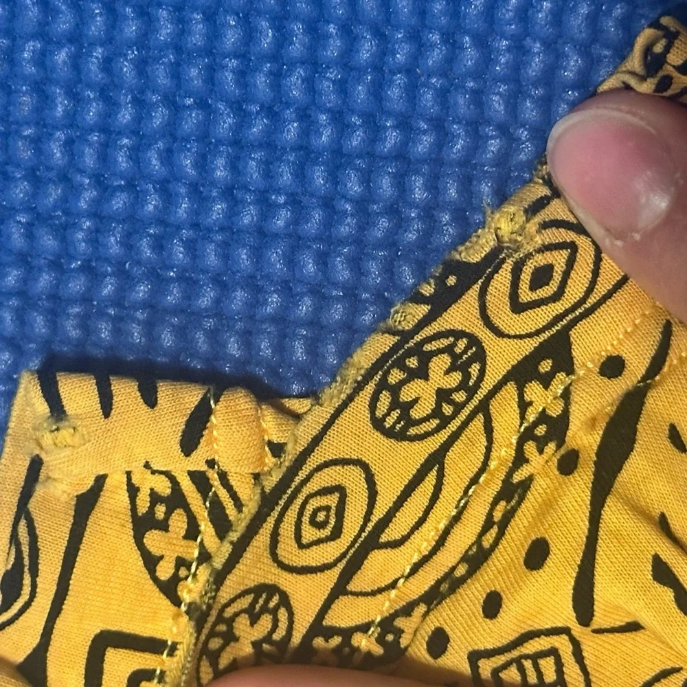 Geometric Patterned Yellow Women's Top